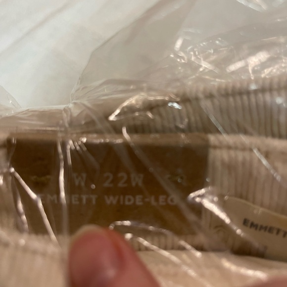 NWT Madewell Emmett 2.0 Wide Leg Corduroy Pants Antique Cream Women’s Plus Sizes - Picture 8 of 10